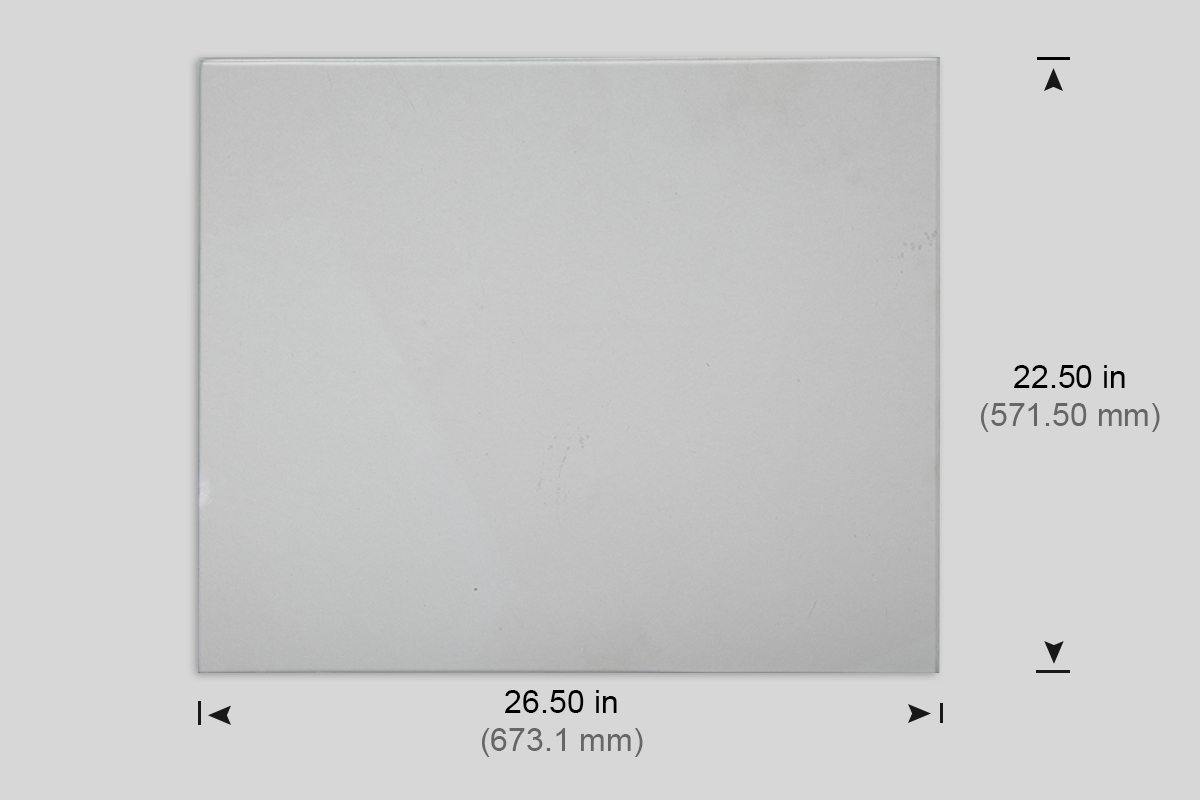 WINDOW, FRONT POLYCARBONATE 26.5