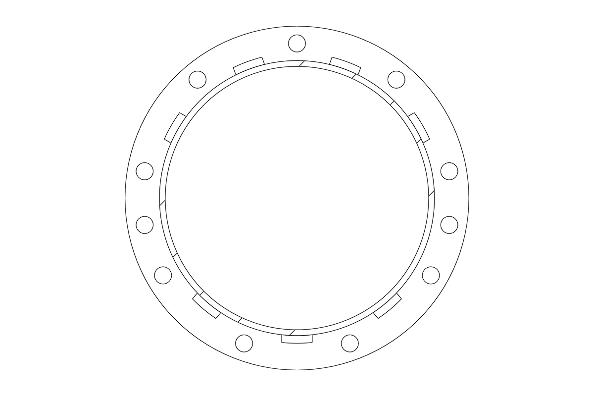 ADAPTER,  W/ CHIP CHUTE SQUARE TO ROUND FLANGE KIT