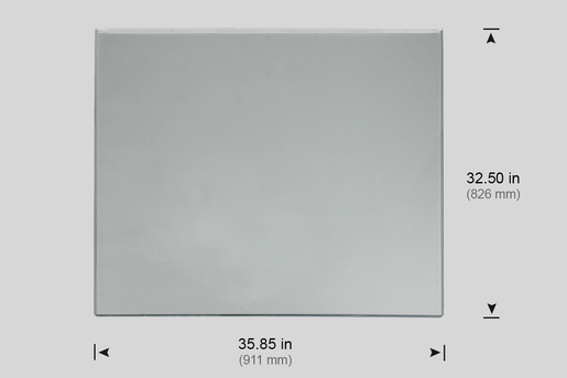 WINDOW, FRONT POLYCARBONATE 35.85