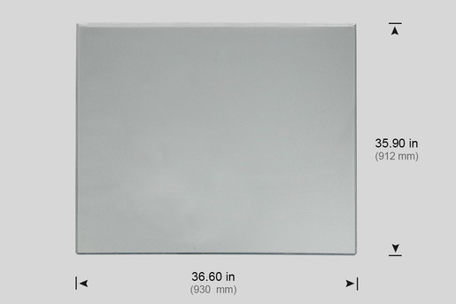 WINDOW, FRONT POLYCARBONATE 36.6