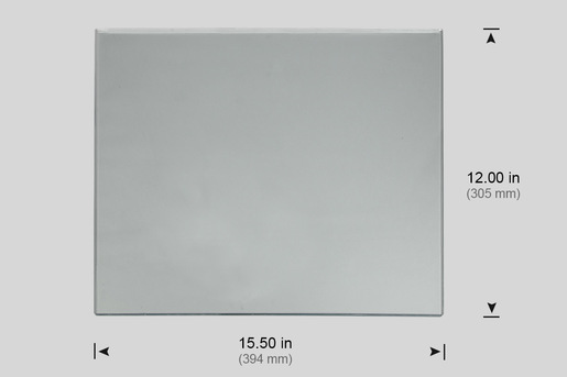 WINDOW, FRONT POLYCARBONATE 15.5