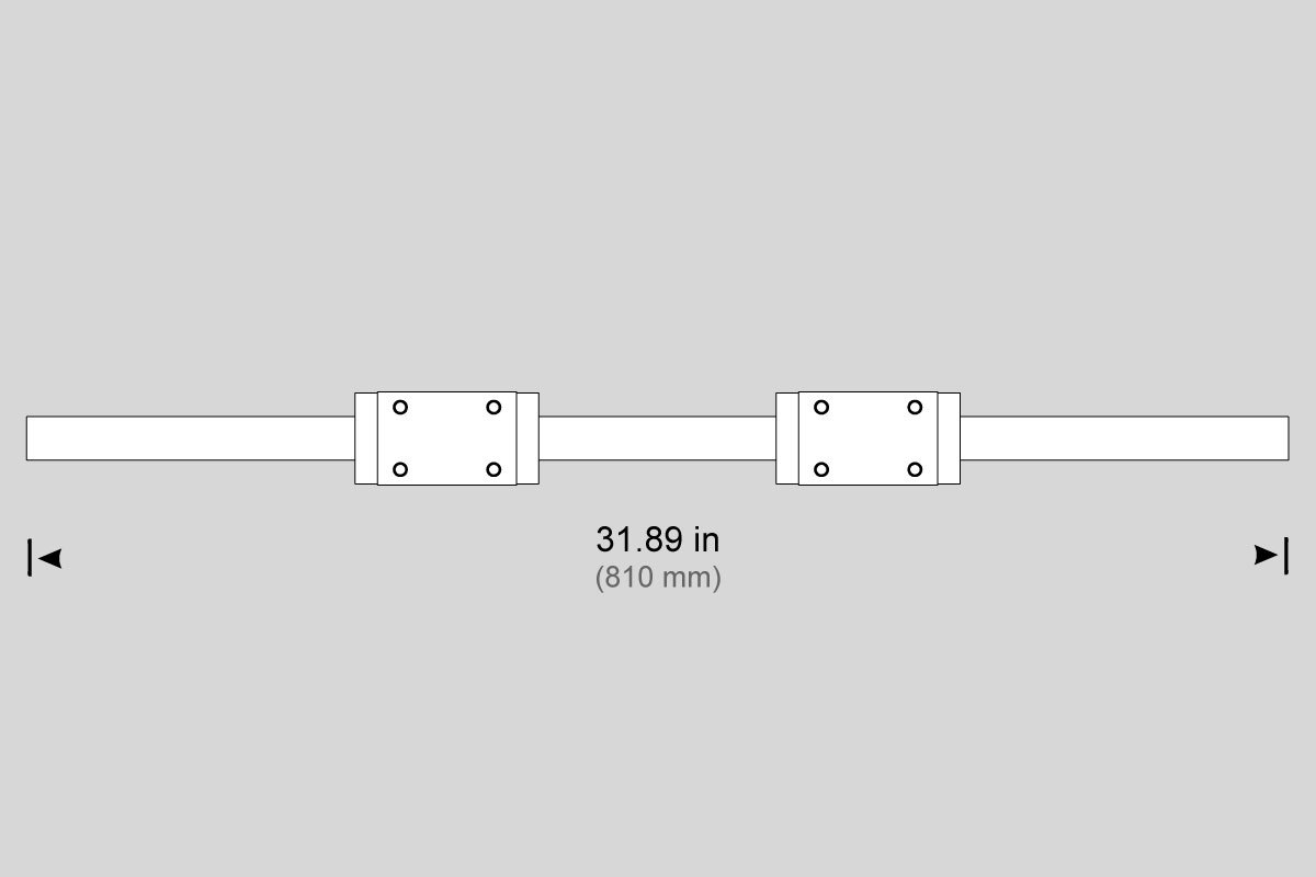 LINEAR GUIDE, 30MM X 810MM (XY) TM-2/2P