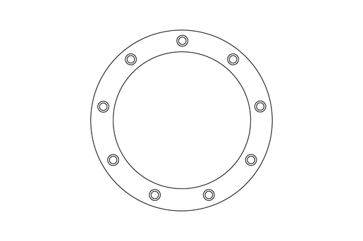 ADAPTER,  CHIP CHUTE SQUARE TO ROUND FLANGE