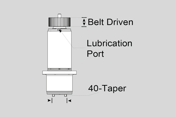 SPINDLE, 40T BELT 8K/10K MPO DG 44 TOOTH W/ HIGH CLAMP DRAWBAR (HMC) SPINDLE, 40T BELT 8K/10K MPO DG 44 TOOTH W/ HIGH CLAMP DRAWBAR (HMC)