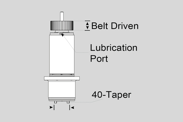 SPINDLE, 40T BELT 8K/10K MPO DG 44 TOOTH W/EXTENDED DRAWBAR LENGTH (HMC) SPINDLE, 40T BELT 8K/10K MPO DG 44 TOOTH W/EXTENDED DRAWBAR LENGTH (HMC)