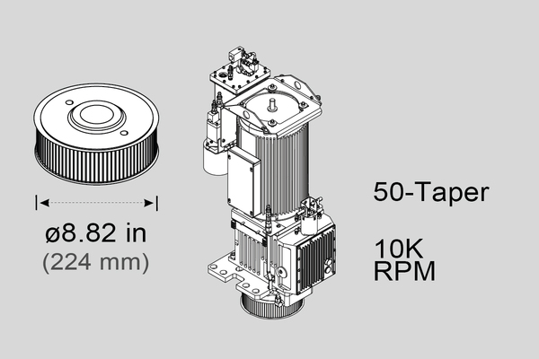 GEARBOX, 50T 10K 16DP-C CALM - FLANGED DRIVE PULLEY (VMC)