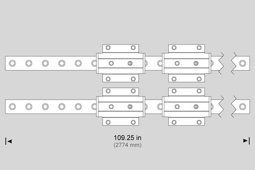 LINEAR GUIDE, 45MM X 2775MM (PAIR) (Y) VS-3 (Z) HS-3